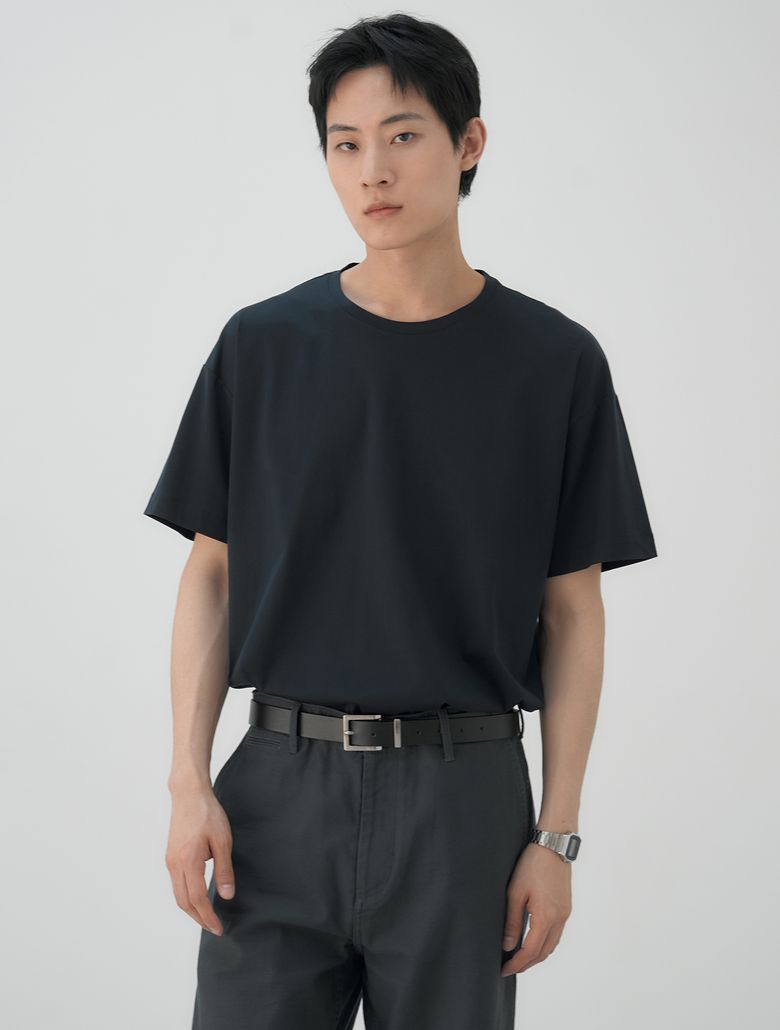 M_시그니처 루즈 & 릴렉스 핏 반소매 티셔츠 (180gsm) KMJT002