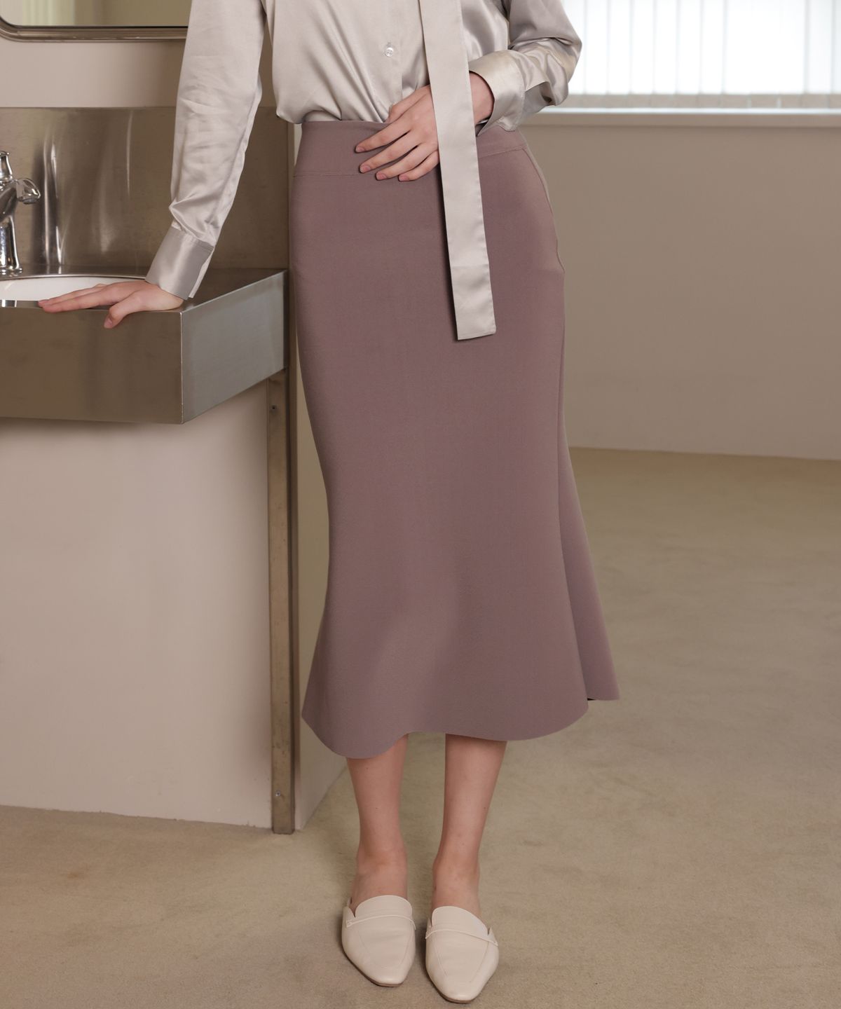 러브참(LOVECHARM) [쥬드 머메이드 스커트_브라운] Jud Mermaid Skirt