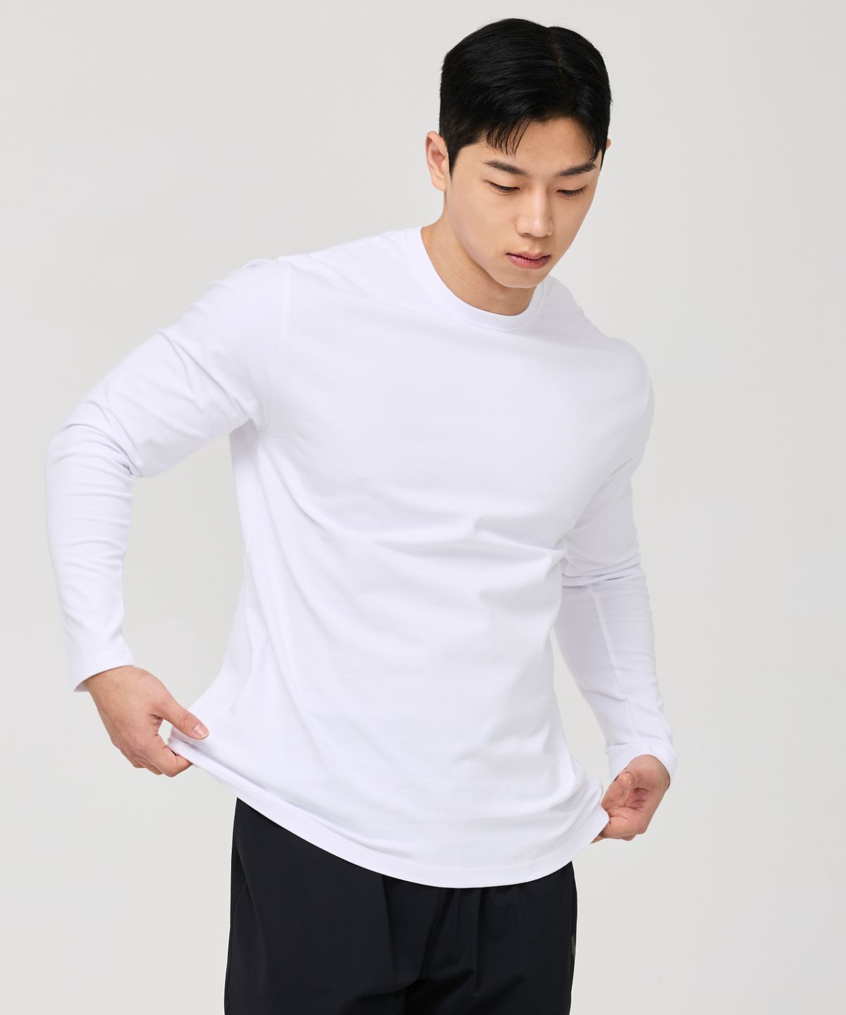 허그본(HUGVONE) 무지 머슬핏 긴팔 5컬러