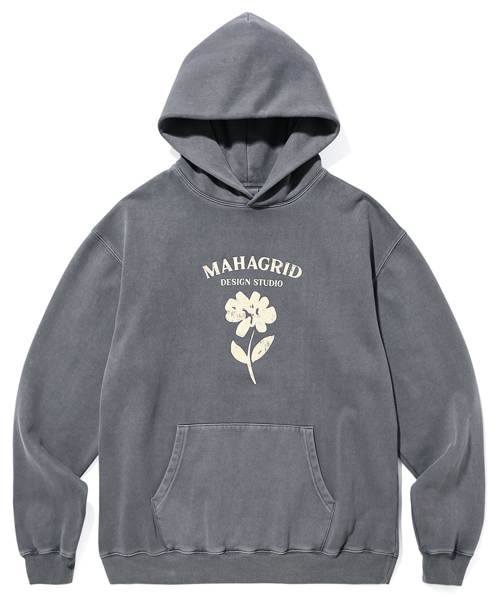 【mahagrid】FLOWER SHOP HOODIE MUSINSA | MAHAGRID FLOWER PIGMENT HOODIE CHARCOAL(MG2CFMM424A)
