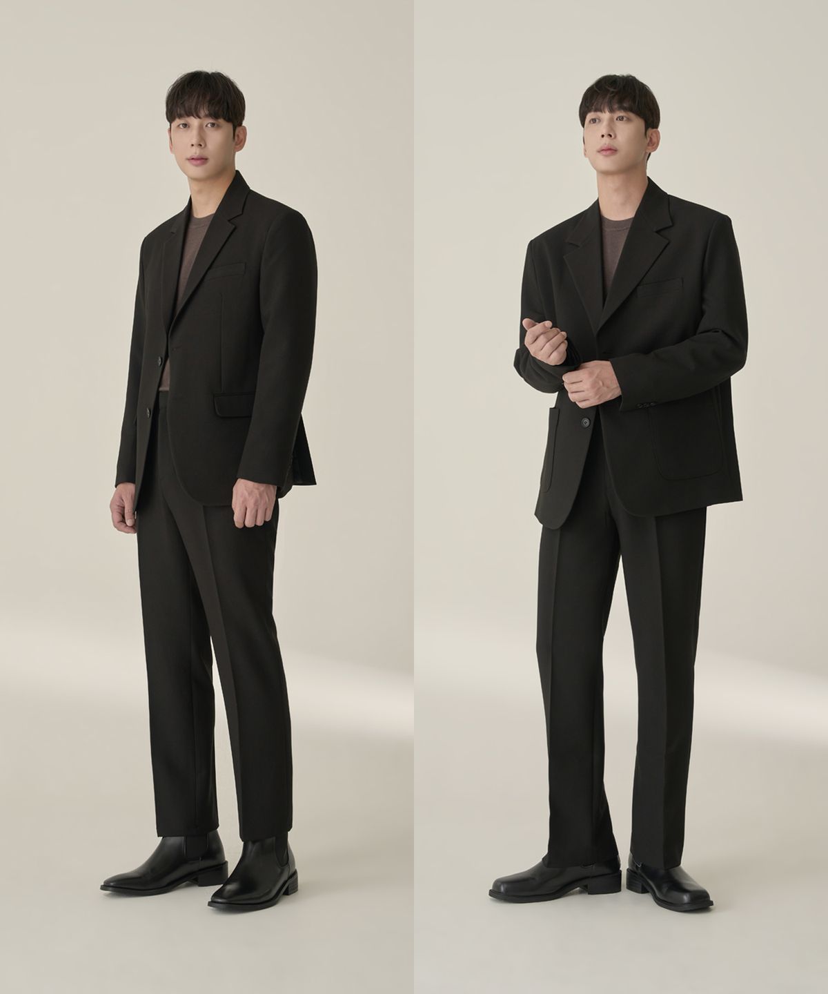 효지(HYOJI) [사계절][세트상품] 커스터마이징 핏 셋업 수트 (블랙)