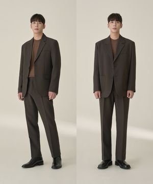[사계절][세트상품] 커스터마이징 핏 셋업 수트 (카키브라운)