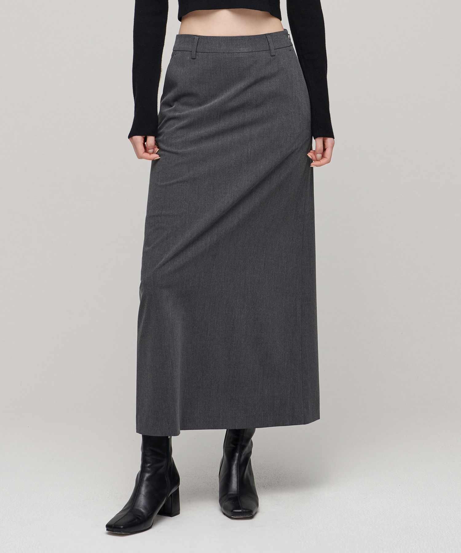 スカート musinsastandardwoman Women's CP Maxi Skirt Dark Grey MWDKS10 MUSINSA | MUSINSA STANDARD WOMAN Women's Maxi Skirt [Medium