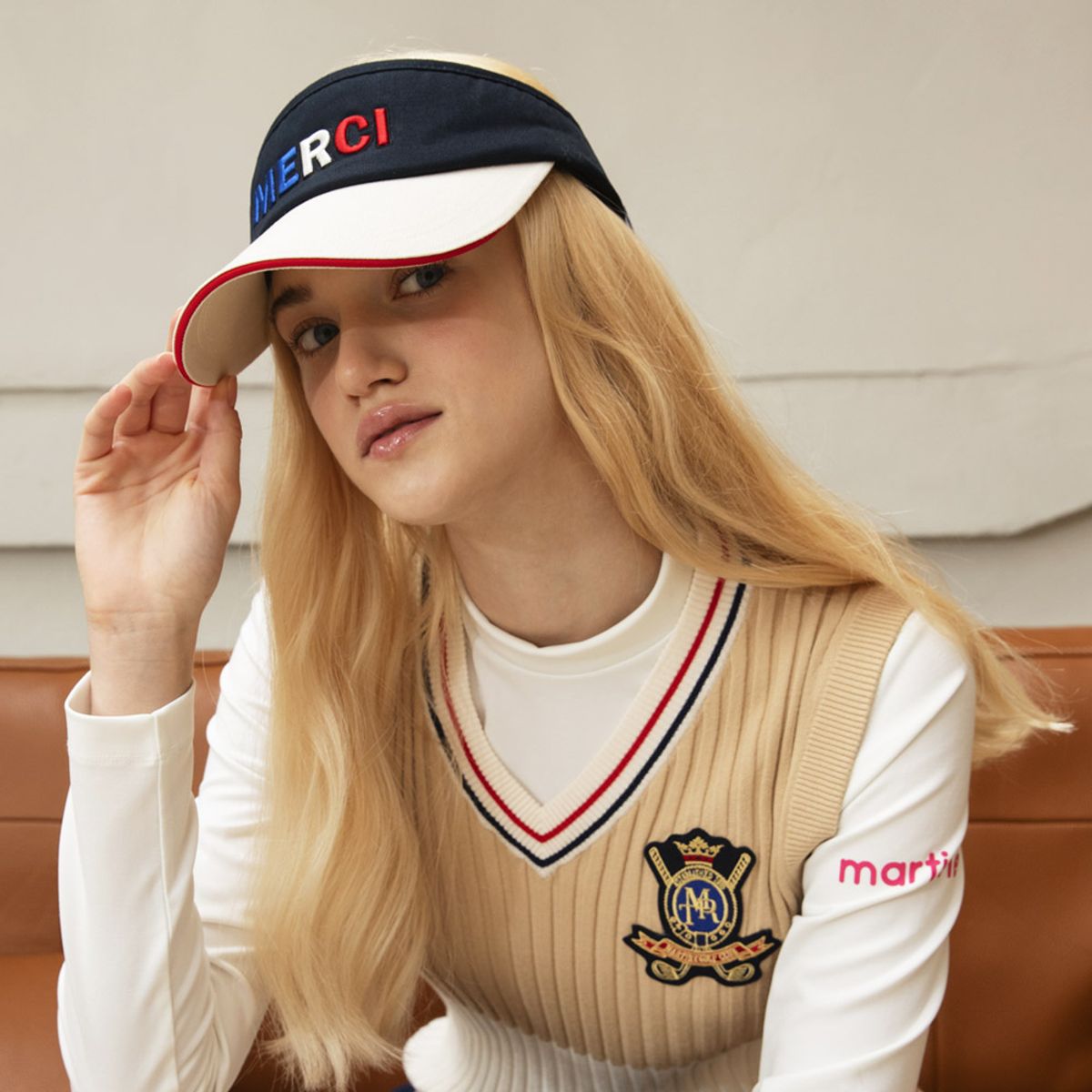 마틴골프(MARTINE GOLF) Merci Sun Visor_Navy