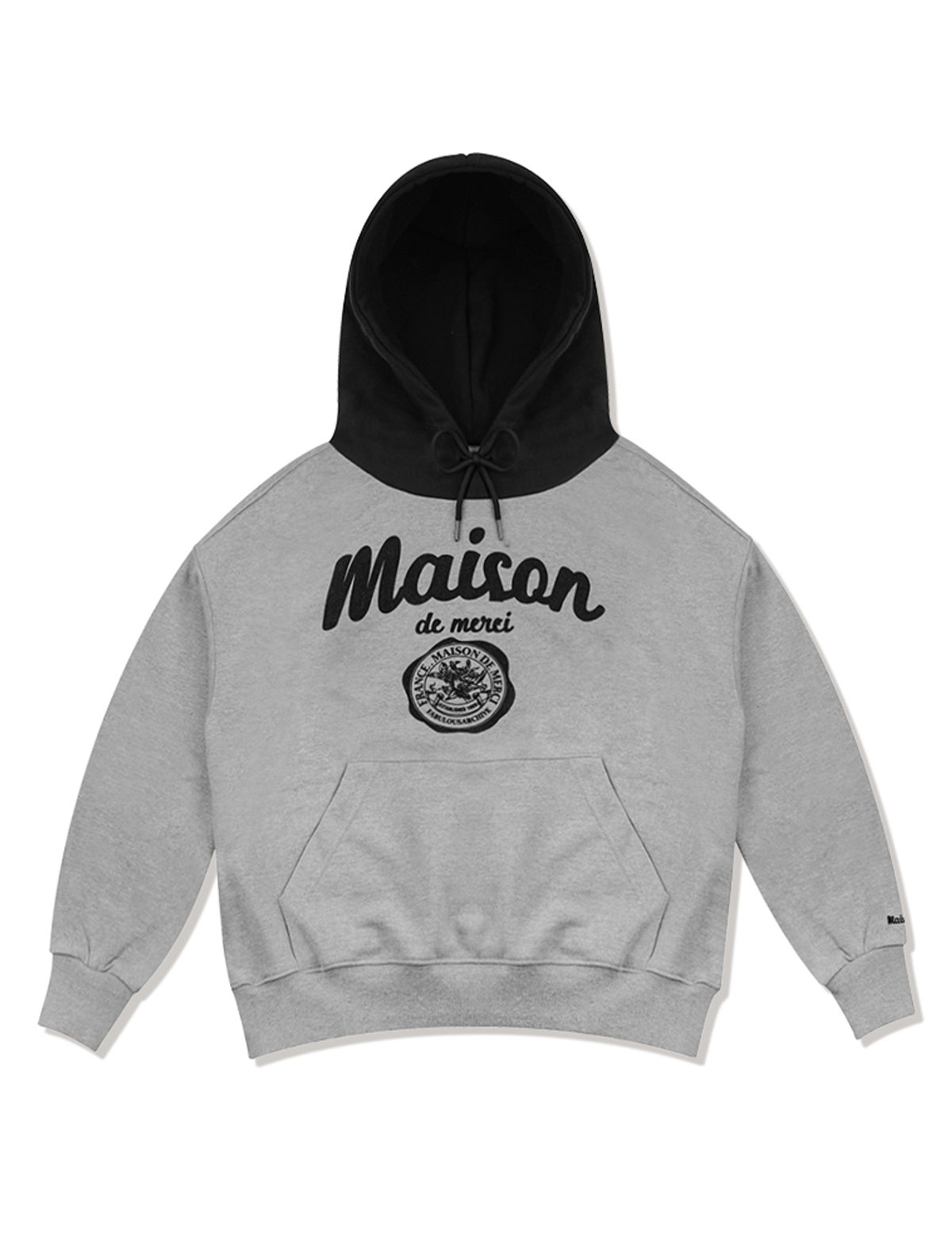 라 메종 스튜디오(LA MAISON STUDIO) UNISEX HEAVY WEIGHT 투톤믹스 후디 멜란그레이(FCC3TS474M)