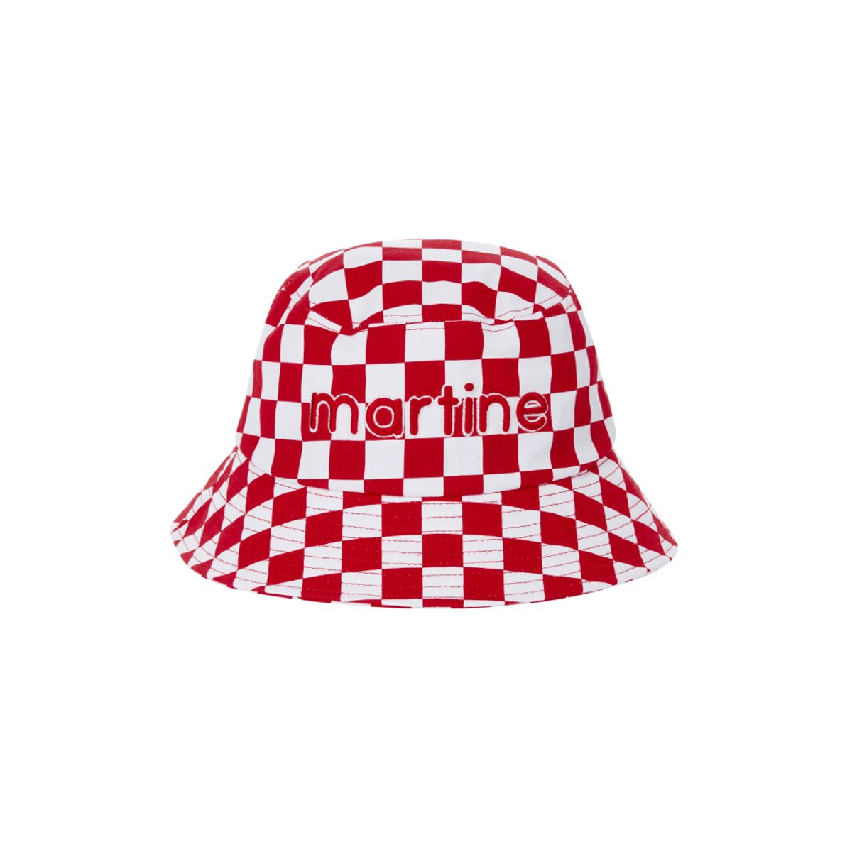 마틴골프(MARTINE GOLF) Checkerboard Bucket Hat_Red