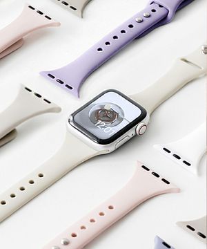 [8COLOR] 애플워치 11/10/9/8/7/6/5/4/SE3/울트라3 호환 더블버클 슬림 실리콘 스트랩