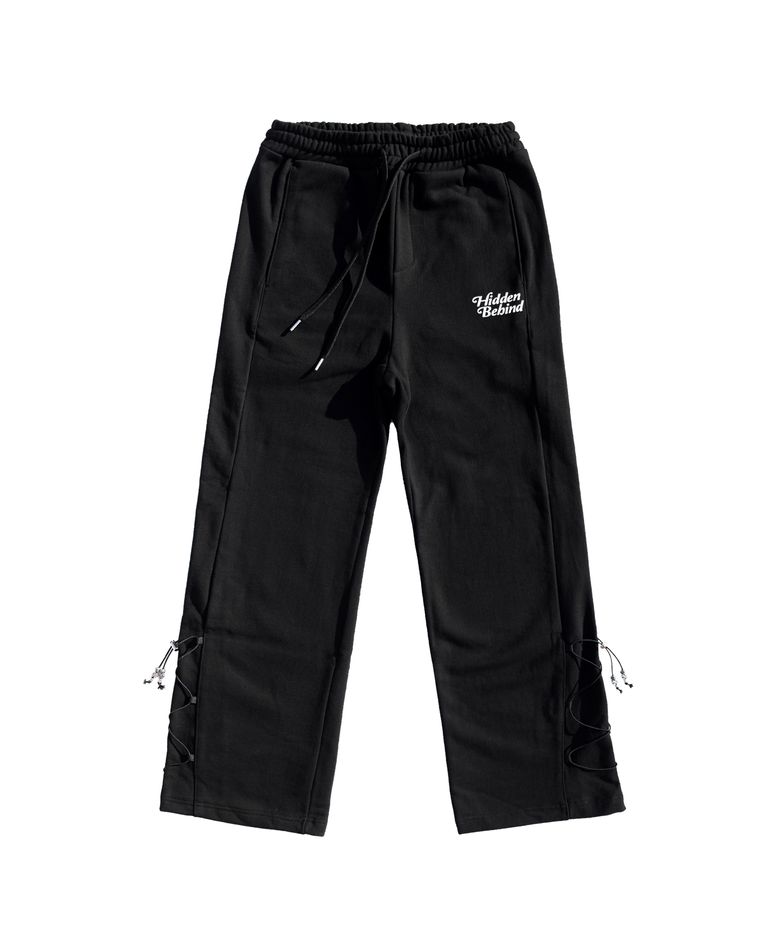 3패널 사이드 스트링 팬츠 (BLACK)