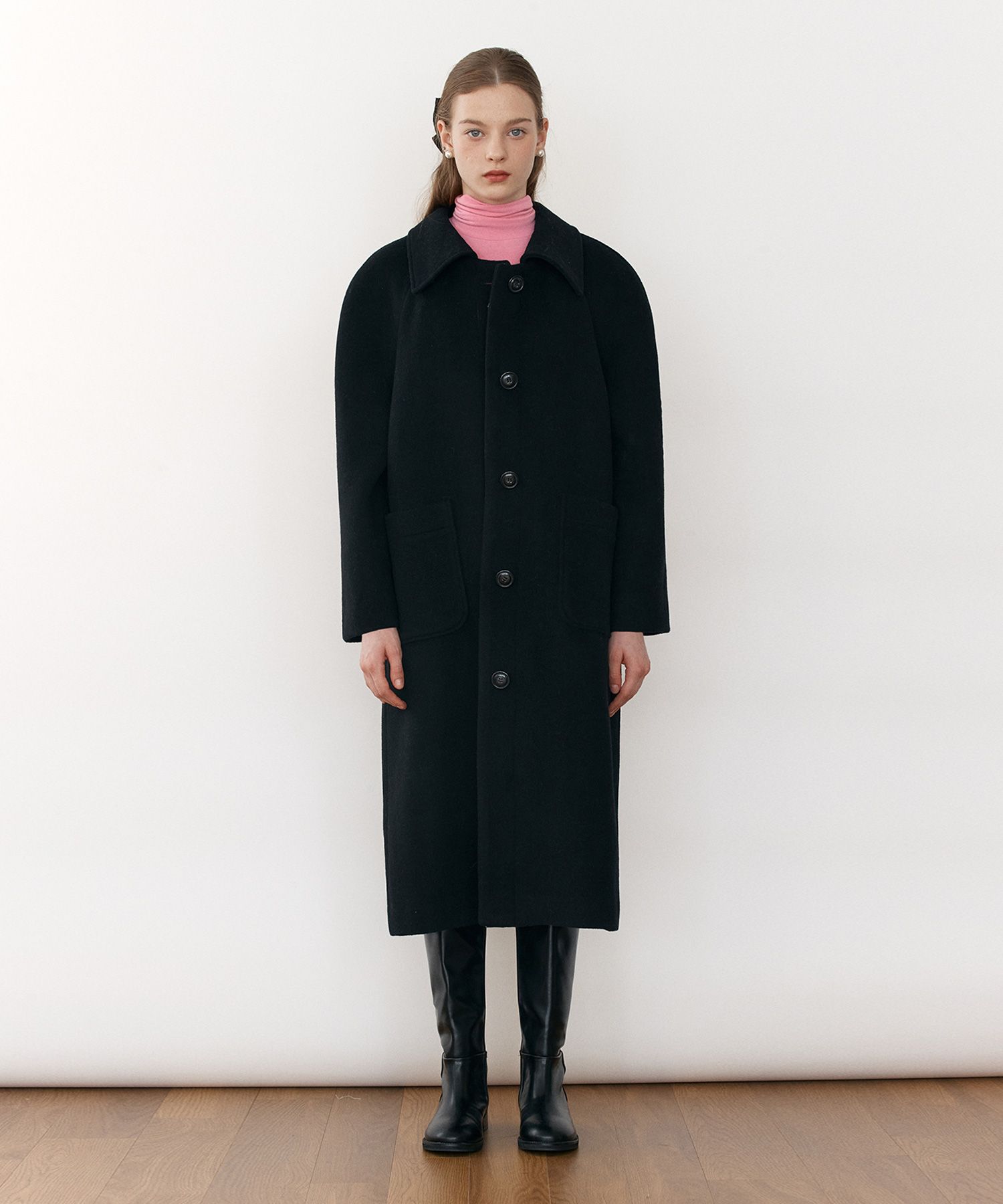 [rolarola] WOOL SINGLE COAT ☆送料込☆ MUSINSA | ROLAROLA ALPACA WOOL SINGLE COAT BLACK