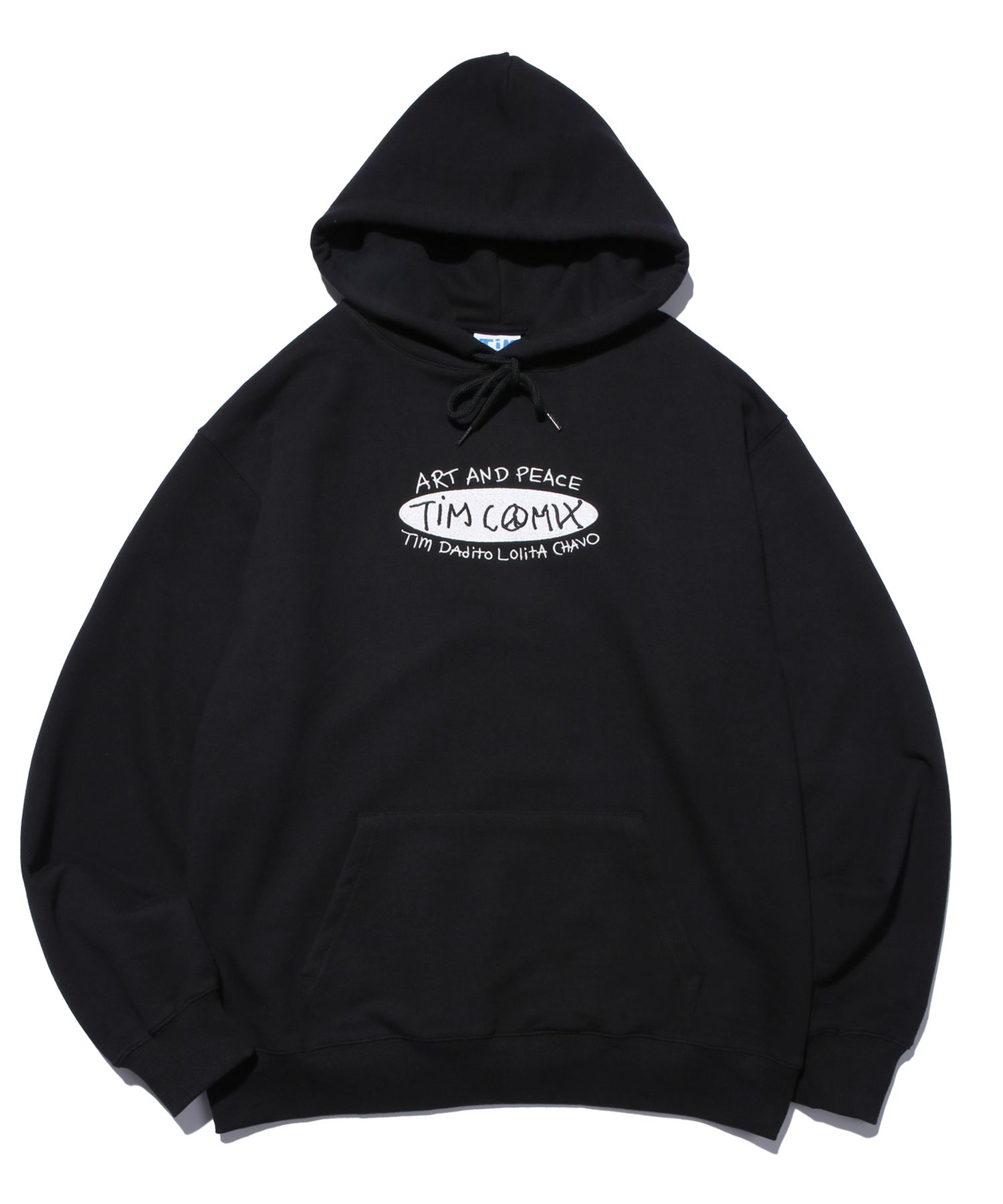 MUSINSA | TIMCOMIX TIM COMIX CIRCLE LOGO HOODIE BLACK