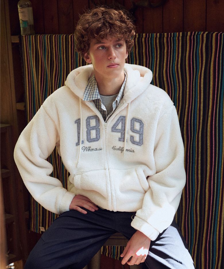 Signature Furfleece Patch Hood Zip-up / WHMZG4V11U