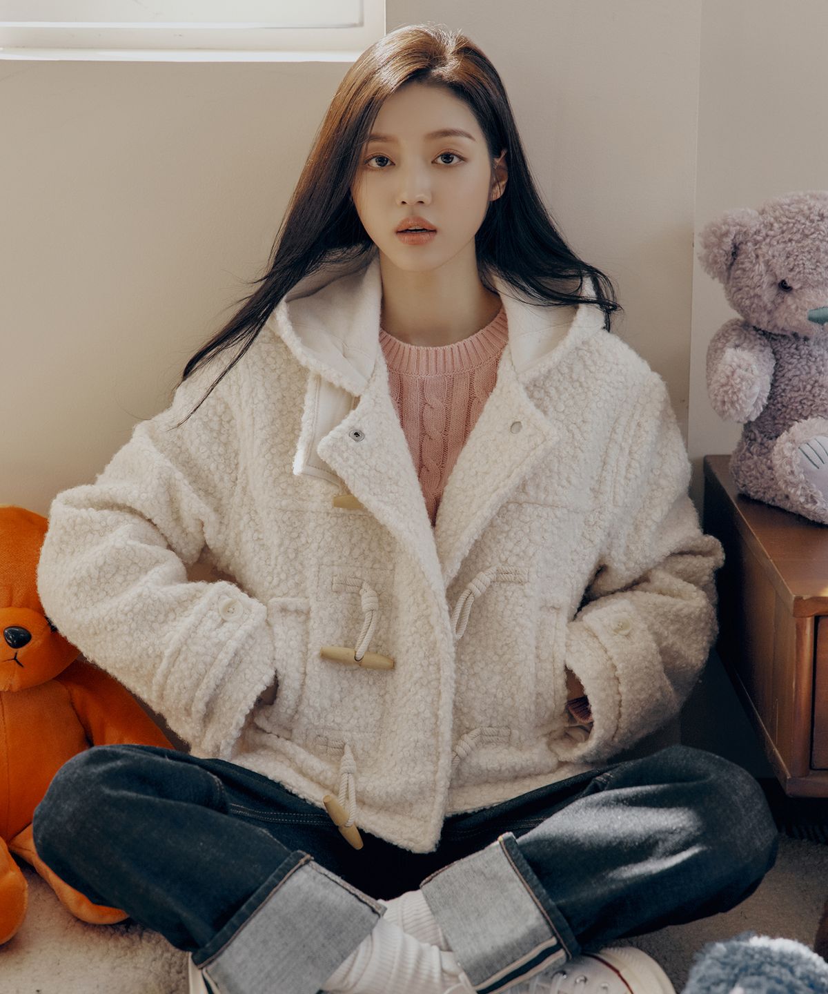 후아유(WHO.A.U) 숏 더플코트 WHJWC4T61F
