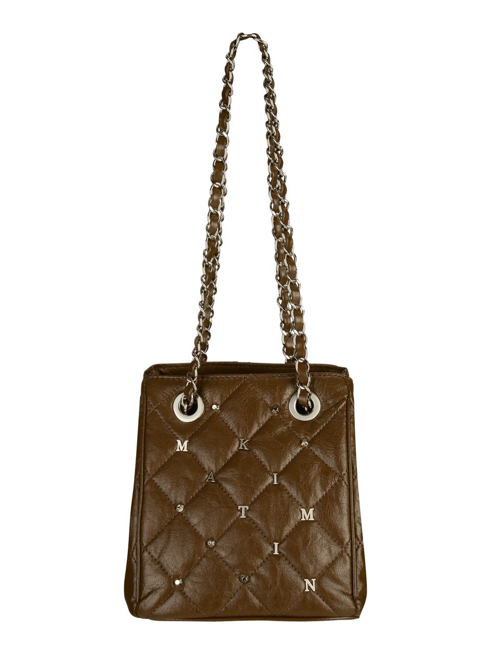 ★ SALE!! ★【Matin Kim】STUD MINI QUILTING BUCKET BAG MUSINSA公式 | MATIN KIM STUD MINI QUILTING BUCKET BAG IN BROWN
