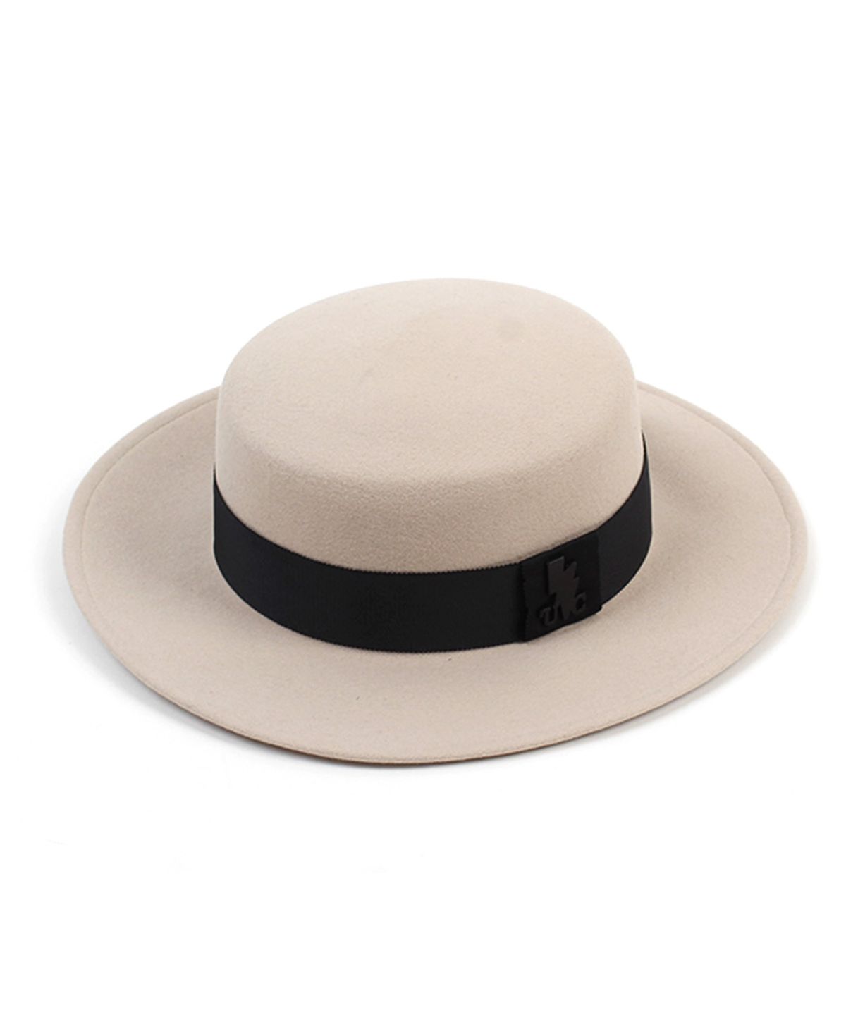 유니버셜 케미스트리(UNIVERSAL CHEMISTRY) Black Line Flat Wool Ivory Fedora 울페도라