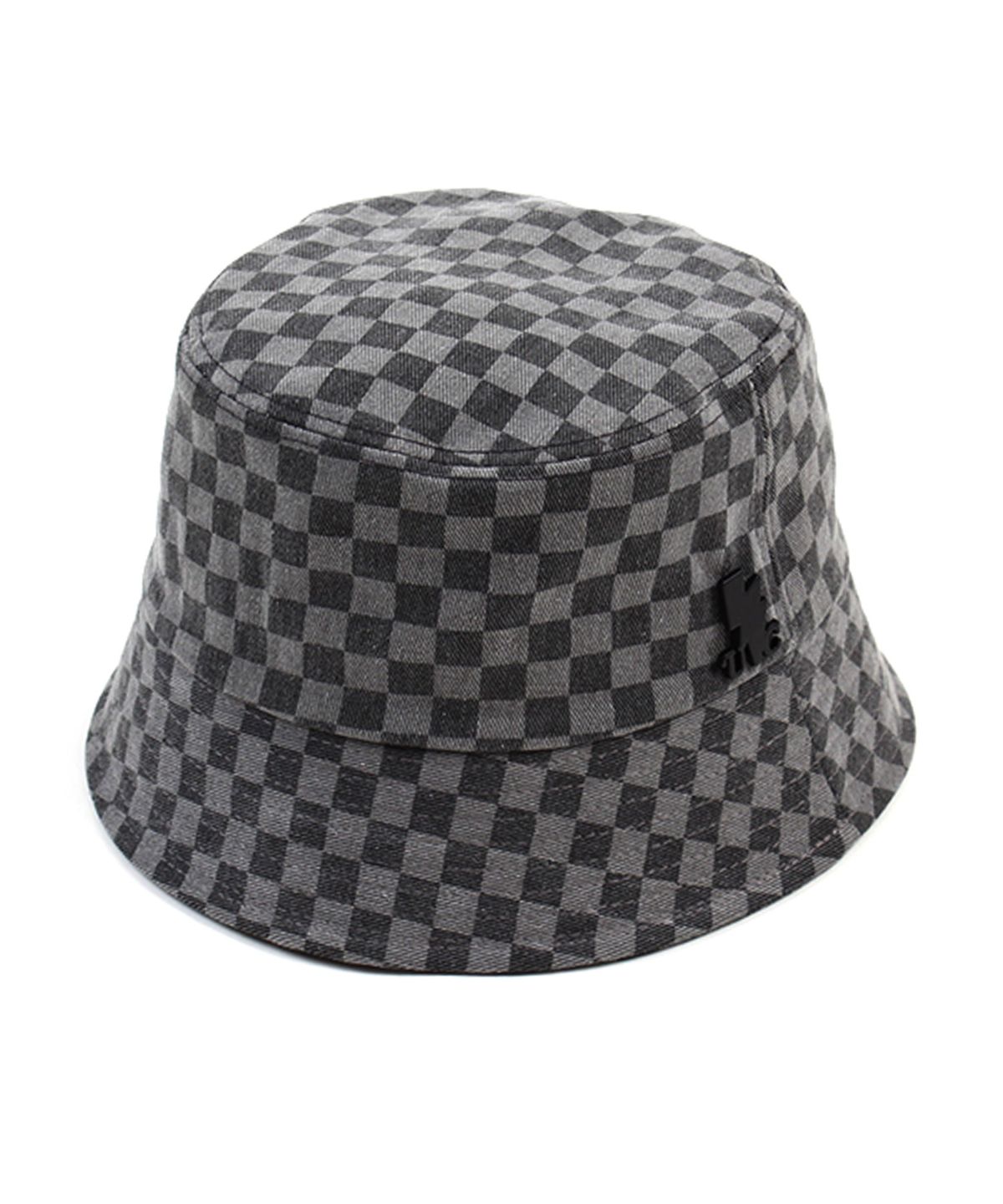 유니버셜 케미스트리(UNIVERSAL CHEMISTRY) Side Thunder Border Check Gray Bucket Hat 체크버킷햇