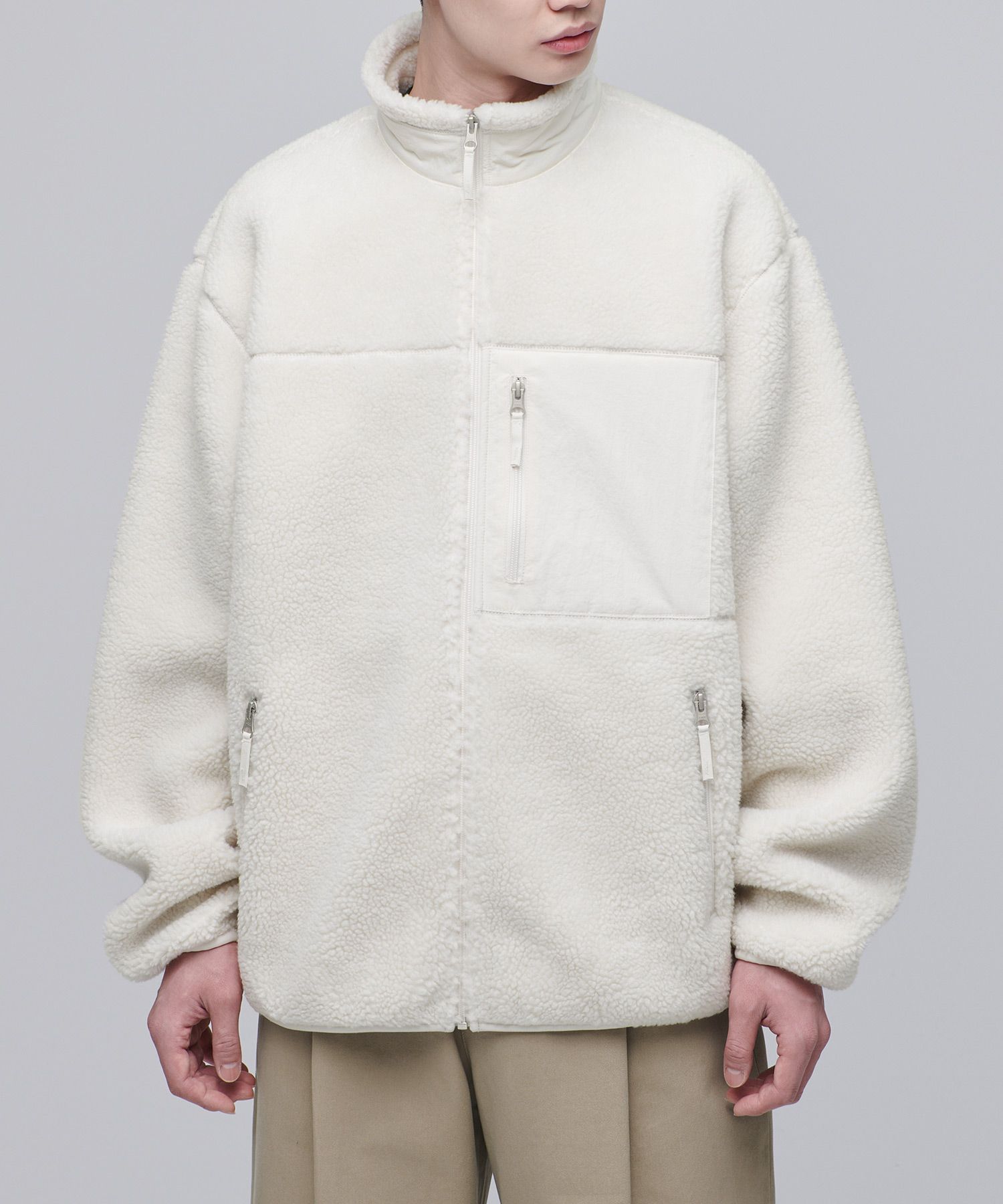 andmary Mary logo fleece jacket x skirt andmary Mary logo fleece