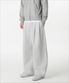 더블 니트 투 턱 와이드 라운지 스웨트 팬츠 [멜란지 라이트 그레이]
