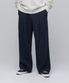 더블 니트 투 턱 와이드 라운지 스웨트 팬츠 [네이비]