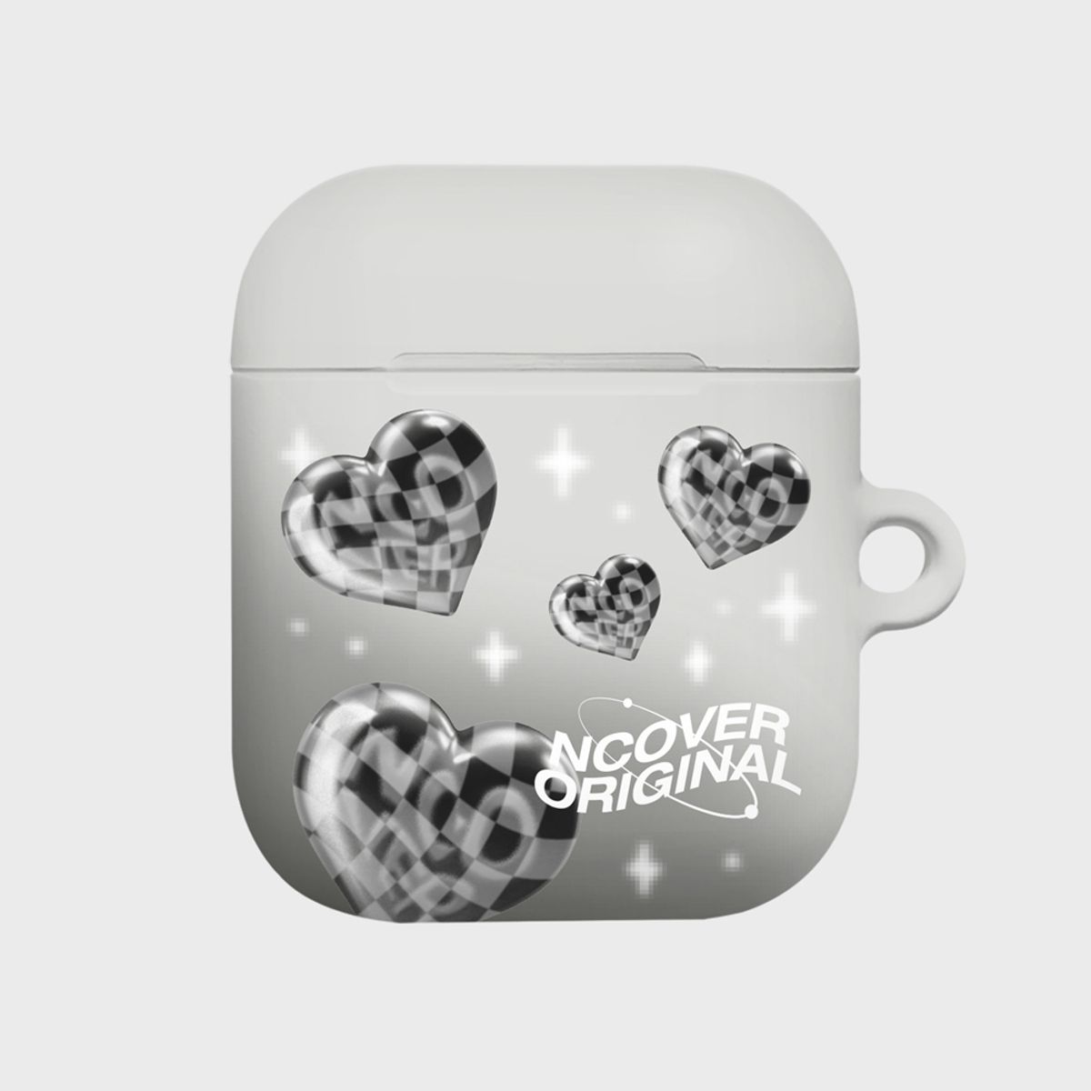 앤커버(NCOVER) CHECKER STEEL HEART-GREY(에어팟하드)