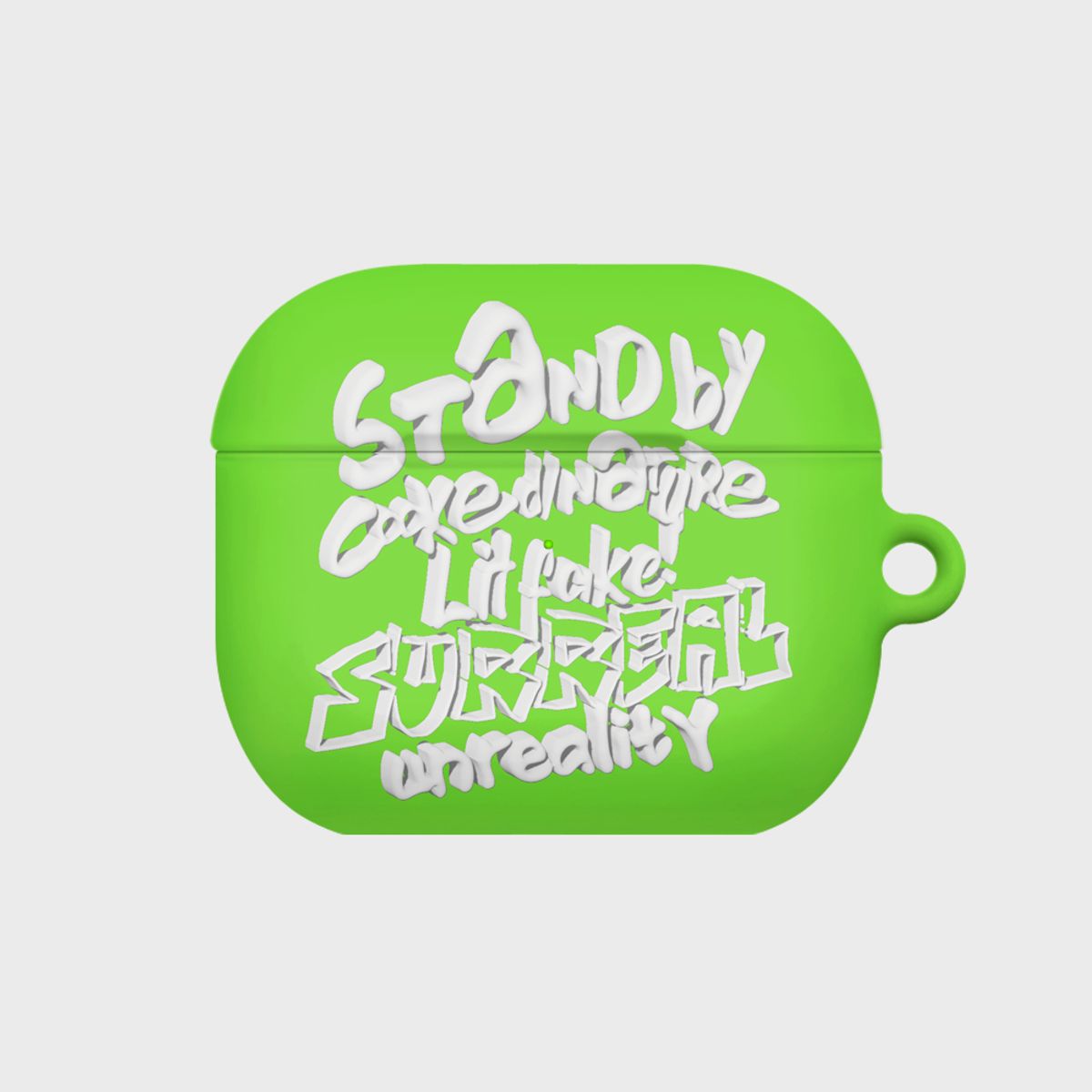 앤커버(NCOVER) TRIDIMENSIONALITY WHITE TEXT-GREEN(에어팟3-하드)