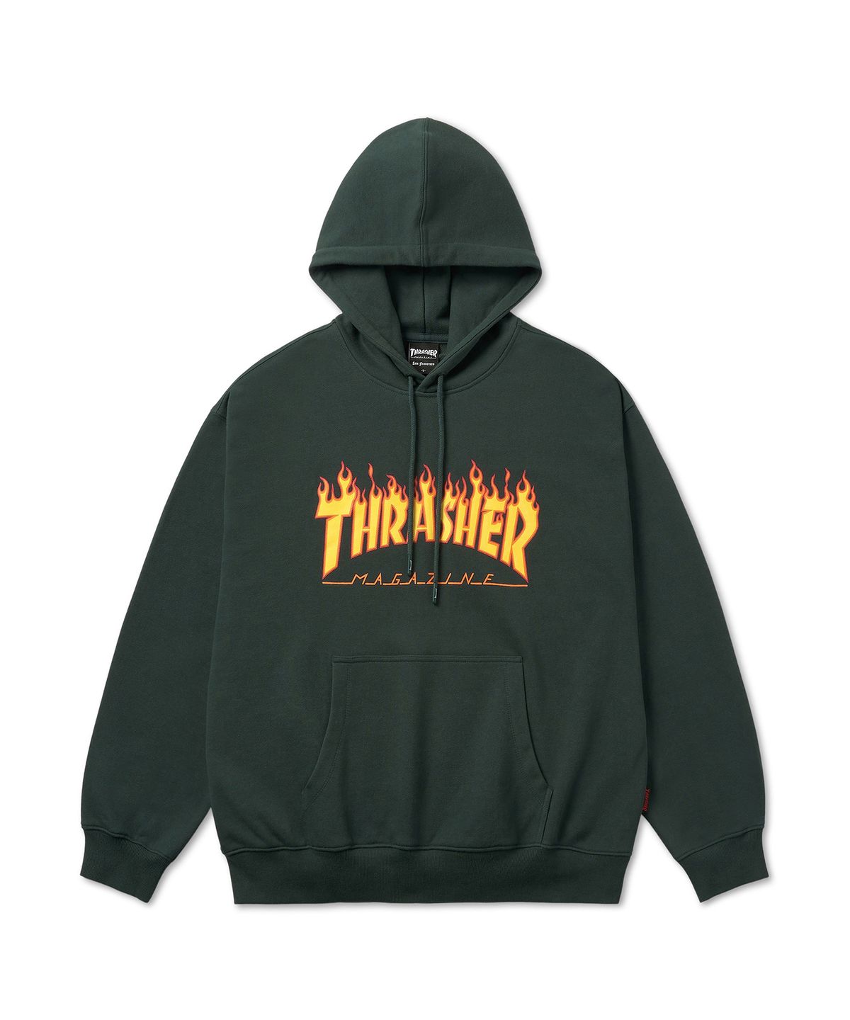 트레셔(THRASHER) 플레임 로고 후디 그린