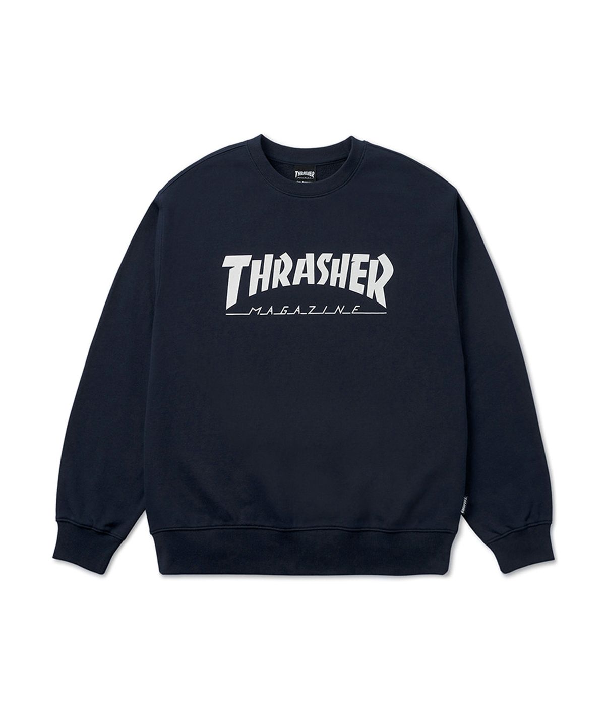 트레셔(THRASHER) 매거진 로고 맨투맨 네이비