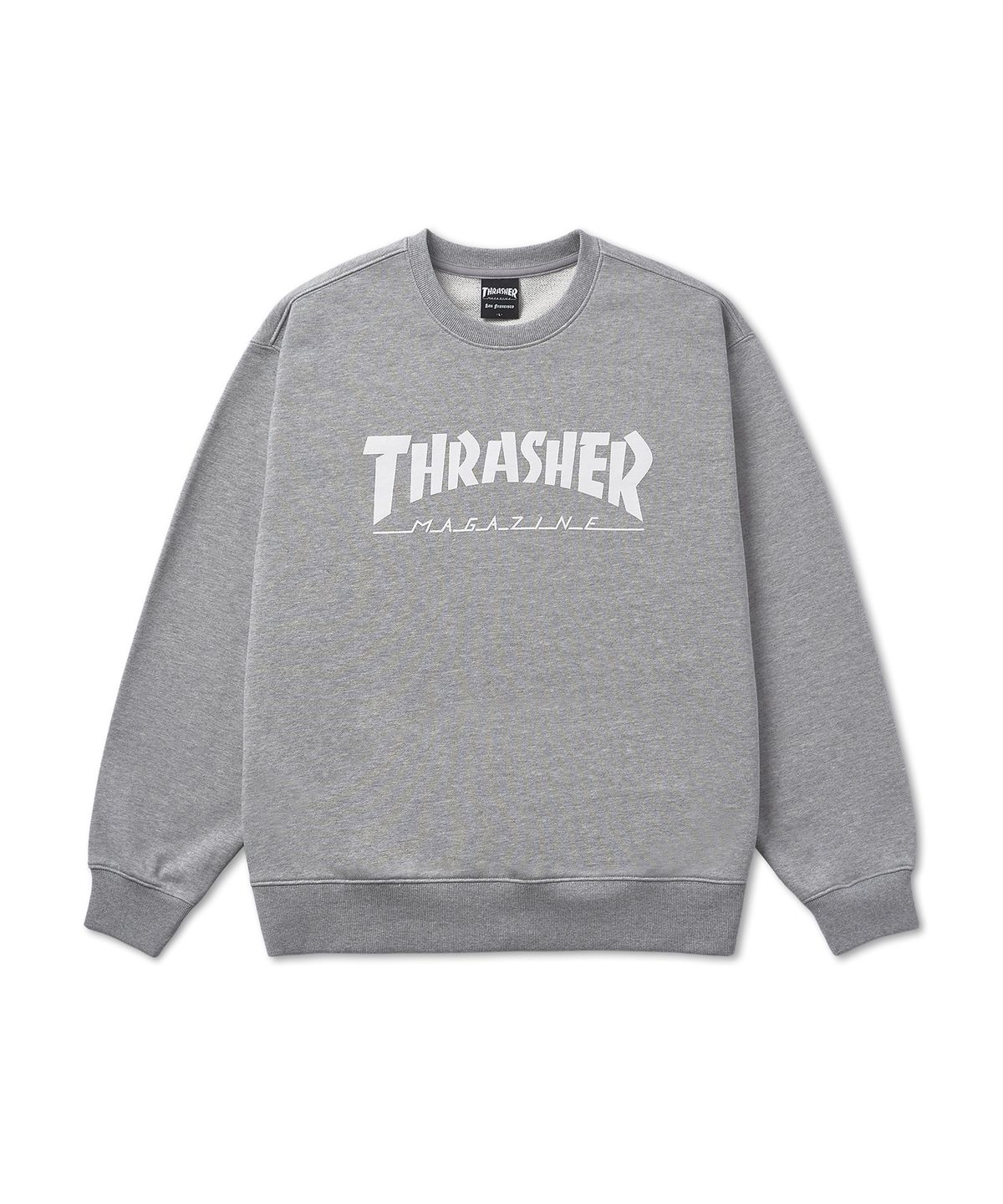트레셔(THRASHER) 매거진 로고 맨투맨 그레이/화이트