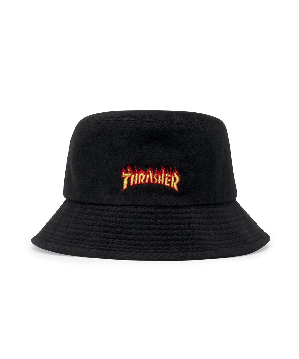 트레셔(THRASHER) 플레임 로고 버킷햇 블랙