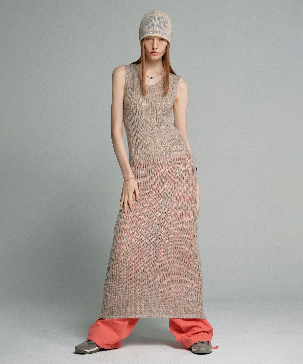 스컬프터(SCULPTOR) Blend Knit Maxi Dress Ivory