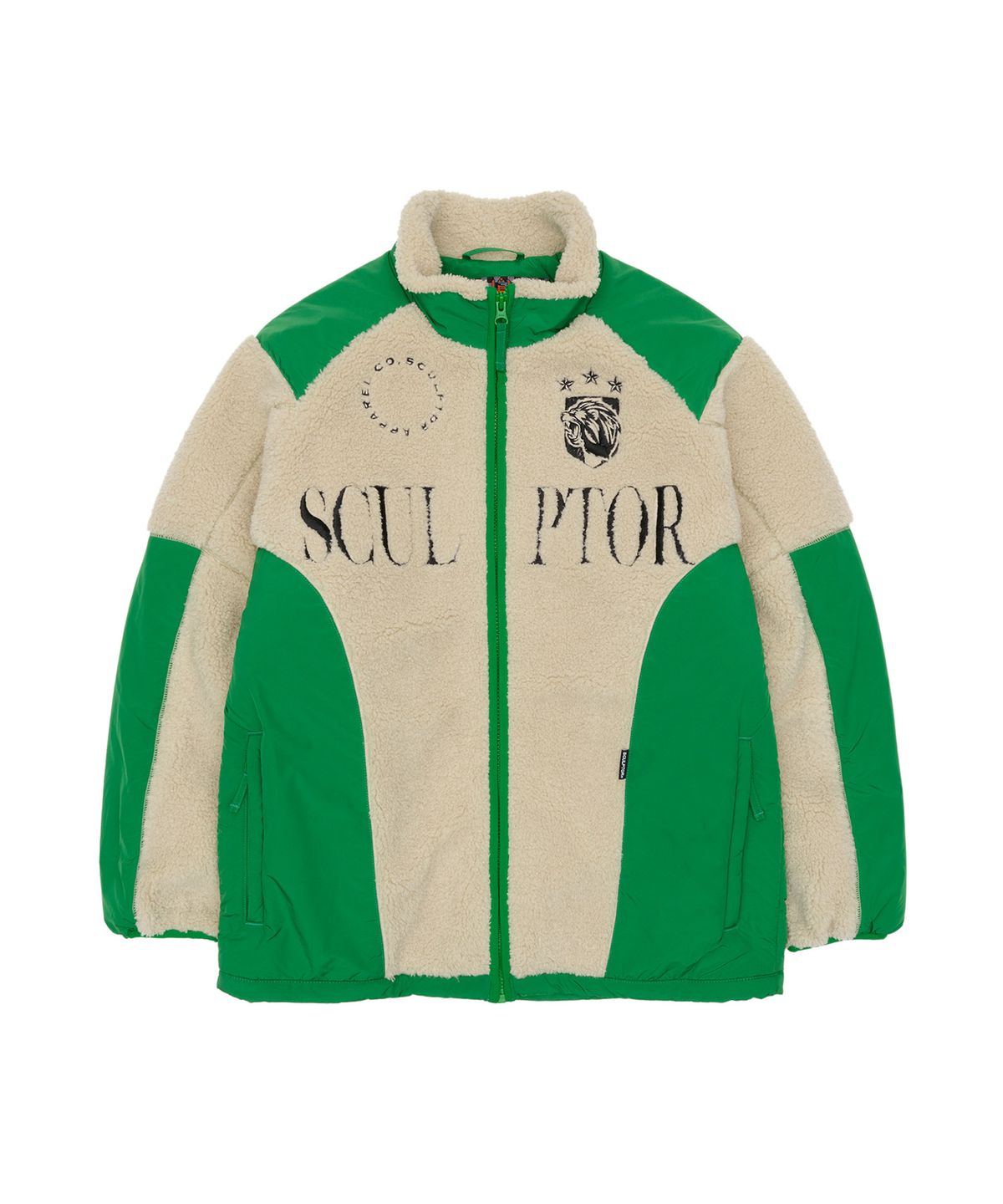 스컬프터(SCULPTOR) Racing Sherpa Jacket Ivory/Green