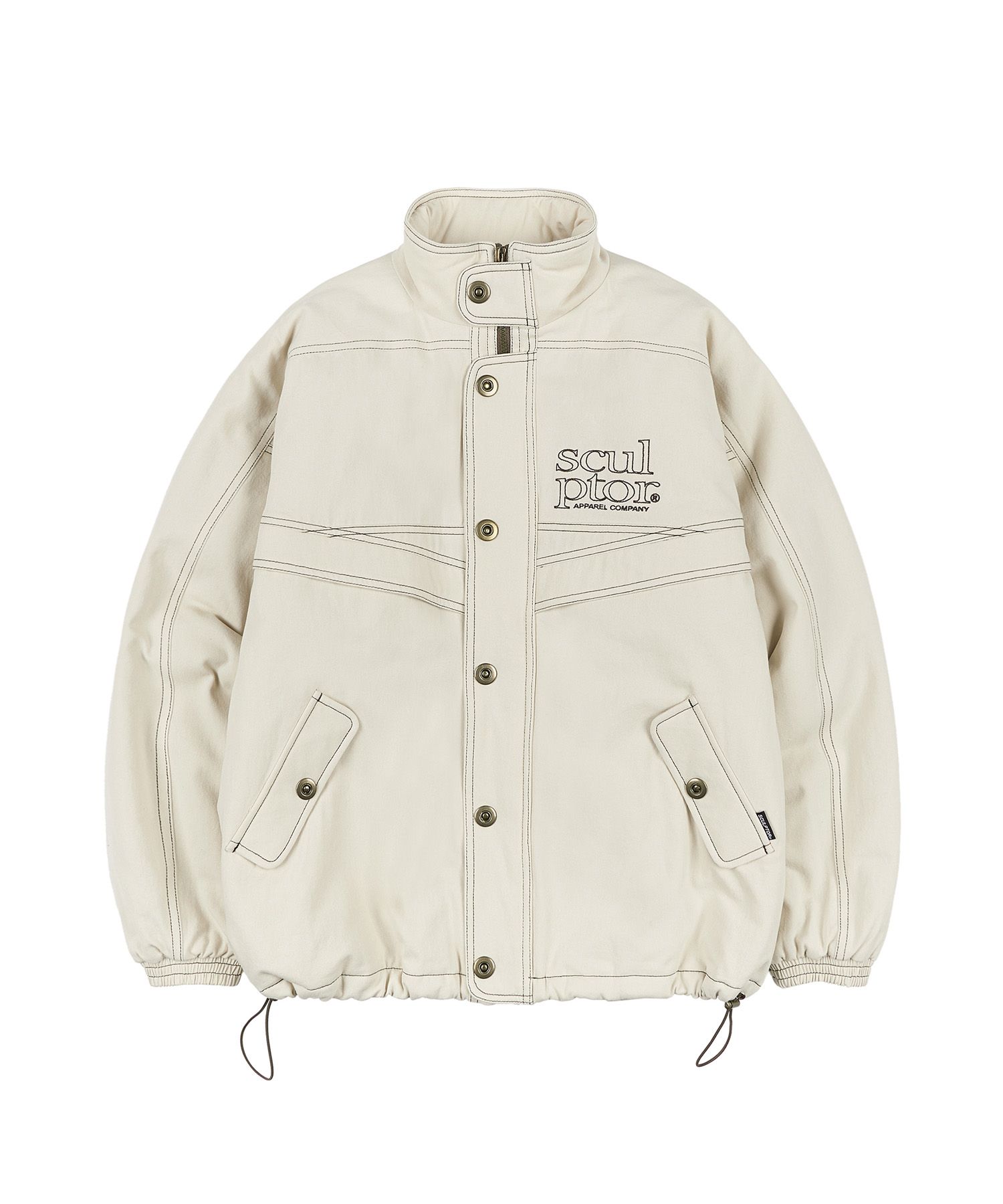 MUSINSA公式 | SCULPTOR Contrast Stitch Work Jacket Cream