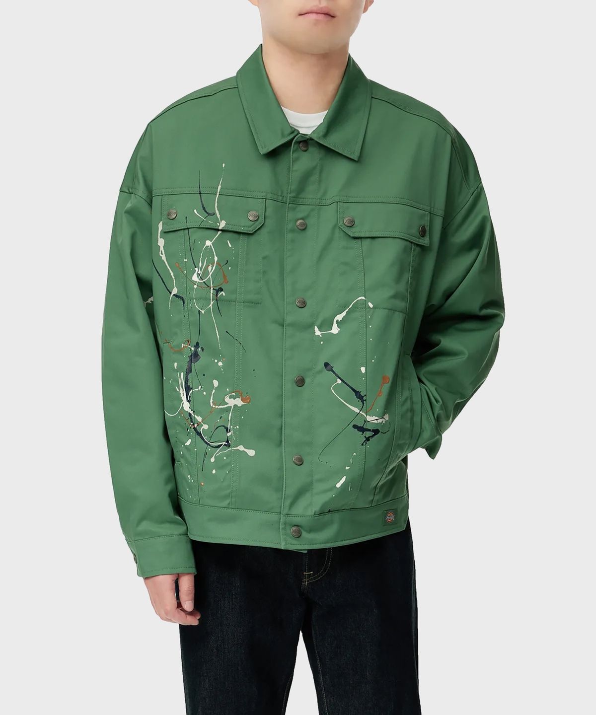 디키즈(DICKIES) 라이트 웨이트 릴렉스드 코튼 트윌 재킷 Dark Ivy