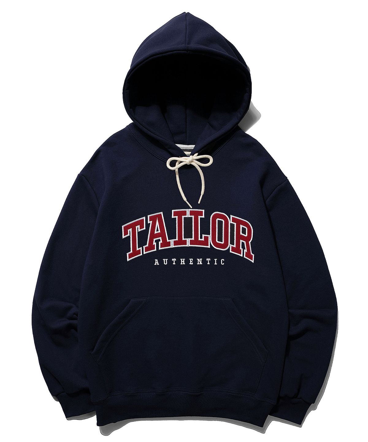 테일러 스튜디오(TAILOR STUDIO) 엔비엘 로고 후드 (네이비레드)
