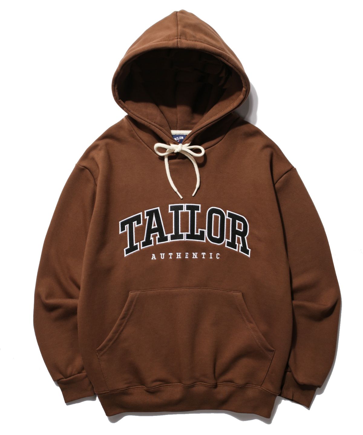 테일러 스튜디오(TAILOR STUDIO) [기모/NO기모] 엔비엘 로고 후드 (브라운)