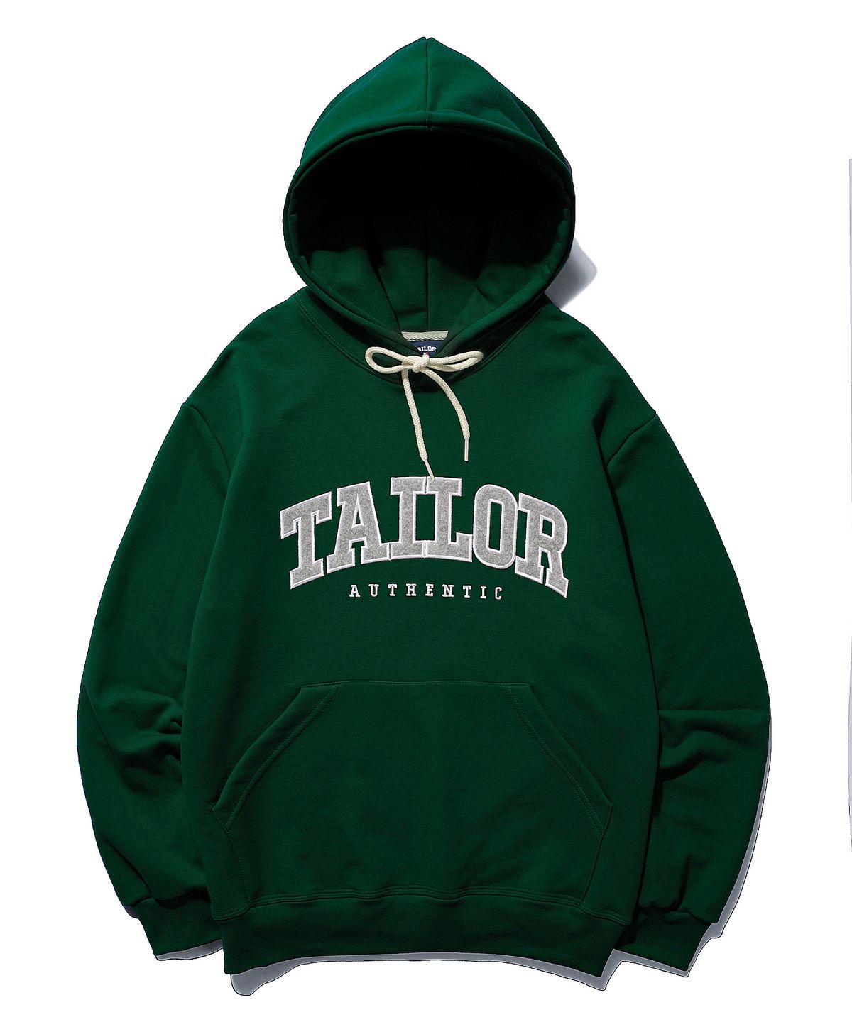 테일러 스튜디오(TAILOR STUDIO) 엔비엘 로고 후드 (포레스트그린)