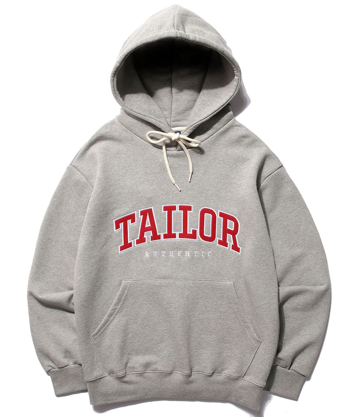 테일러 스튜디오(TAILOR STUDIO) [기모/NO기모] 엔비엘 로고 후드 (멜란지레드)