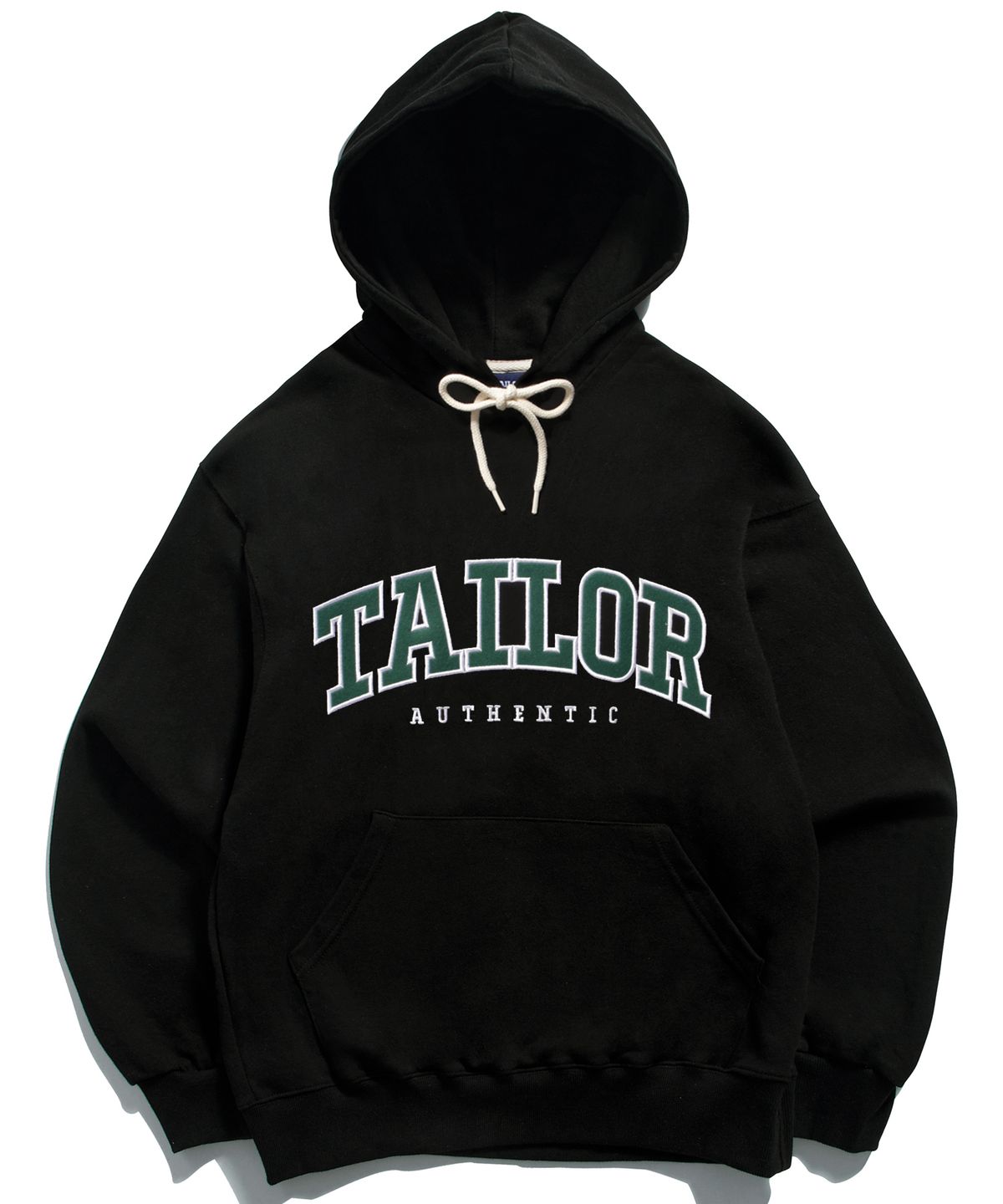 테일러 스튜디오(TAILOR STUDIO) [기모/NO기모] 엔비엘 로고 후드 (블랙그린)