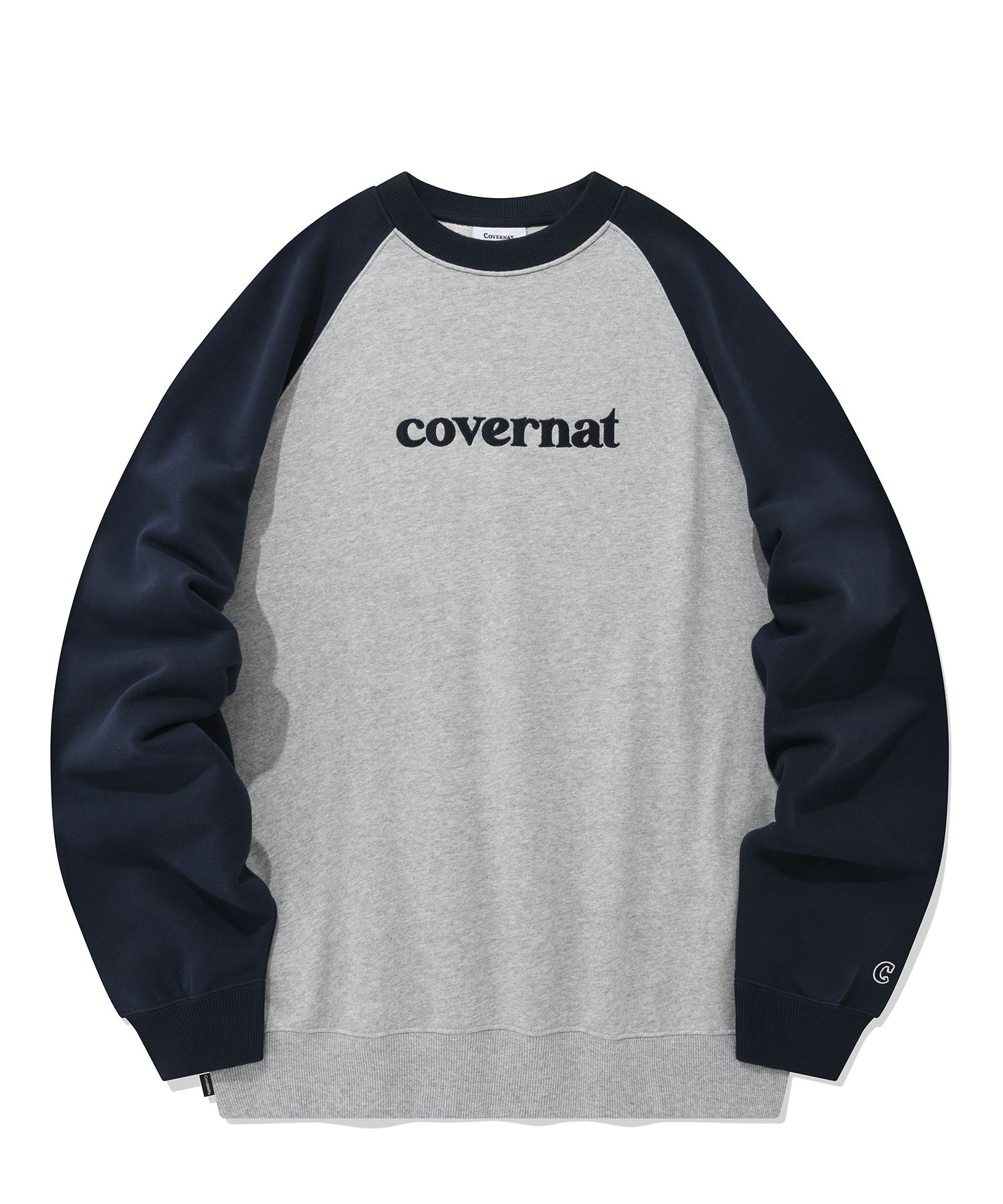 ★人気★【COVERNAT】★Clip logo raglan overfit sweatshir.t★ MUSINSA公式 | COVERNAT Clip Logo Raglan Overfit Sweatshirt Navy