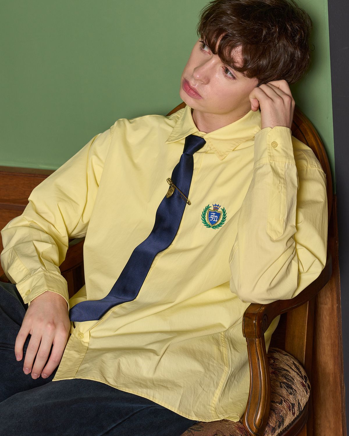 지제뮤지엄(ZIZEMUSEUM) OVERFIT COTTON SHIRTS (LEMON)
