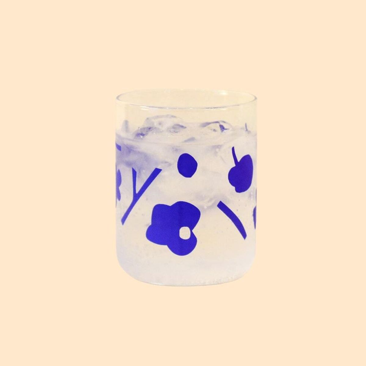에이드런(A'DREN) [솜사탕 나무] 패턴 유리컵