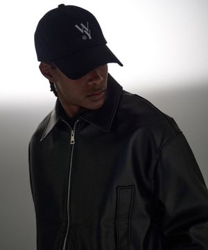 이니셜 로고 자수 볼캡 (블랙)