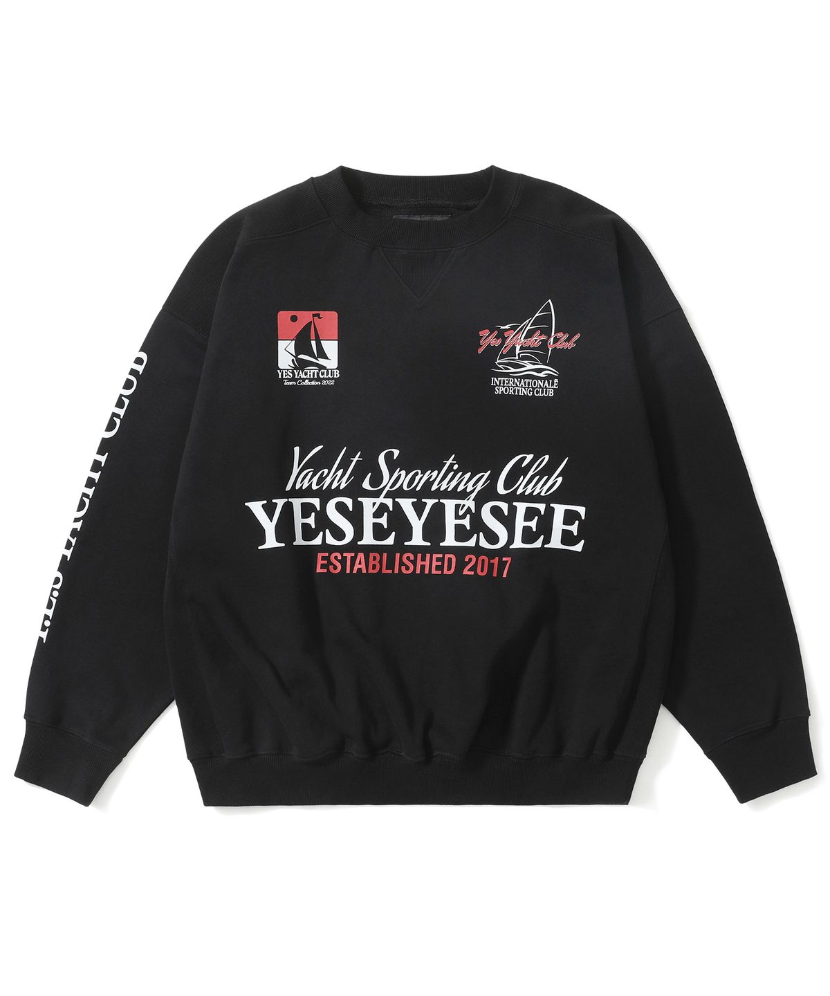 예스아이씨(YESEYESEE) Y.E.S Yacht Sweatshirt Black