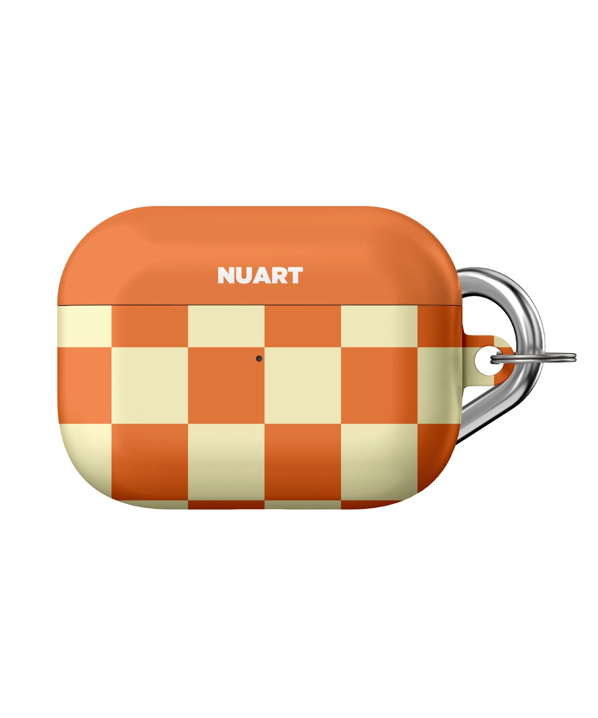 누아트(NUART) [오렌지] 에어팟 1/2/3/4/세대/프로/2/3 체커보드 디자인 하드케이스