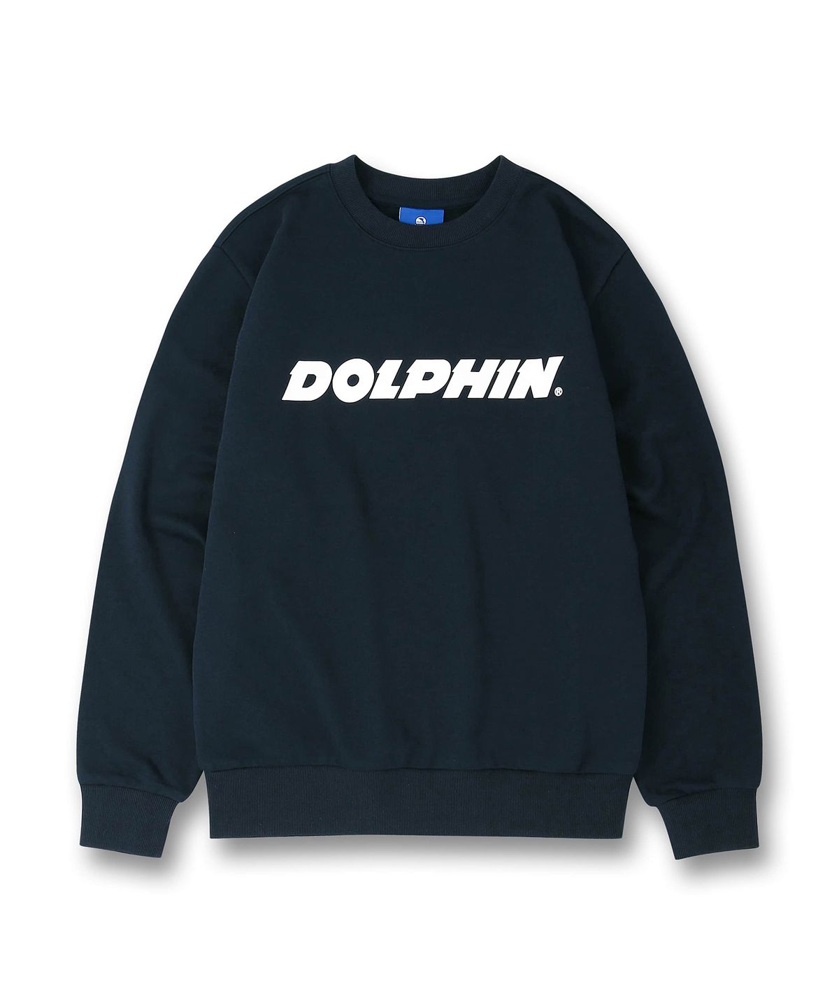 돌핀웨이브어패럴(DOLPHIN WAVE APPAREL) 돌핀 어센틱 로고 맨투맨 네이비