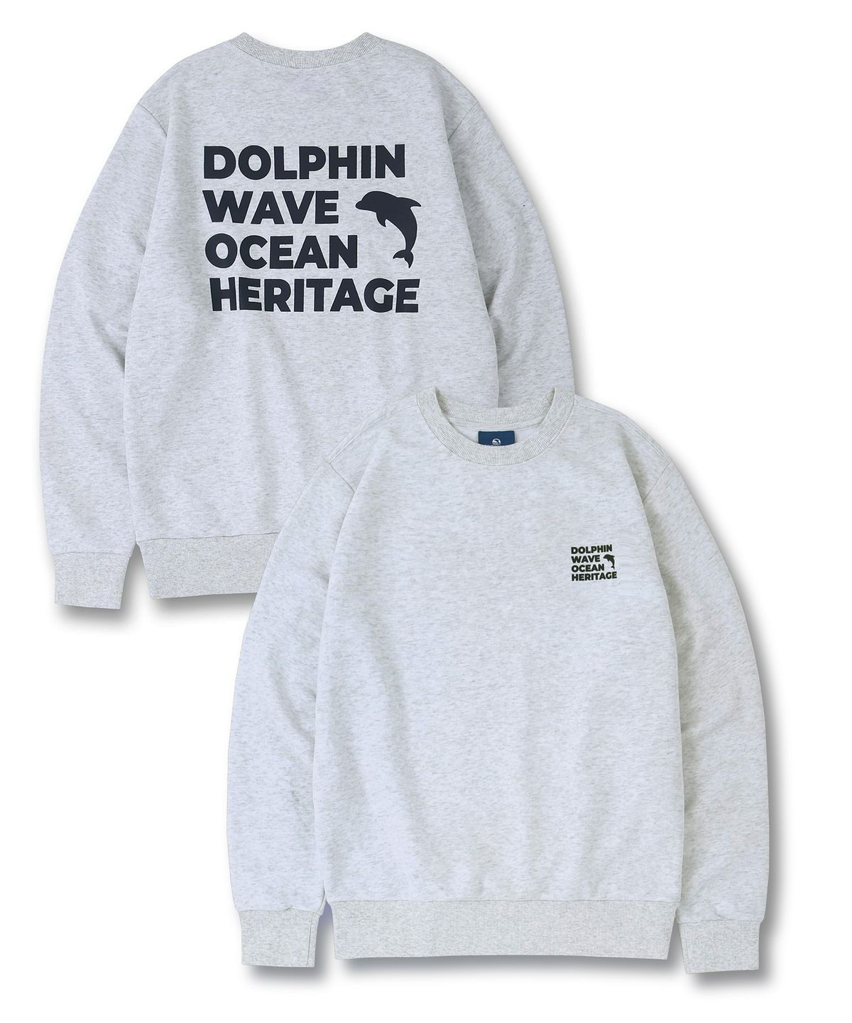 돌핀웨이브어패럴(DOLPHIN WAVE APPAREL) 돌핀 오션 헤리티지 맨투맨 쿨그레이
