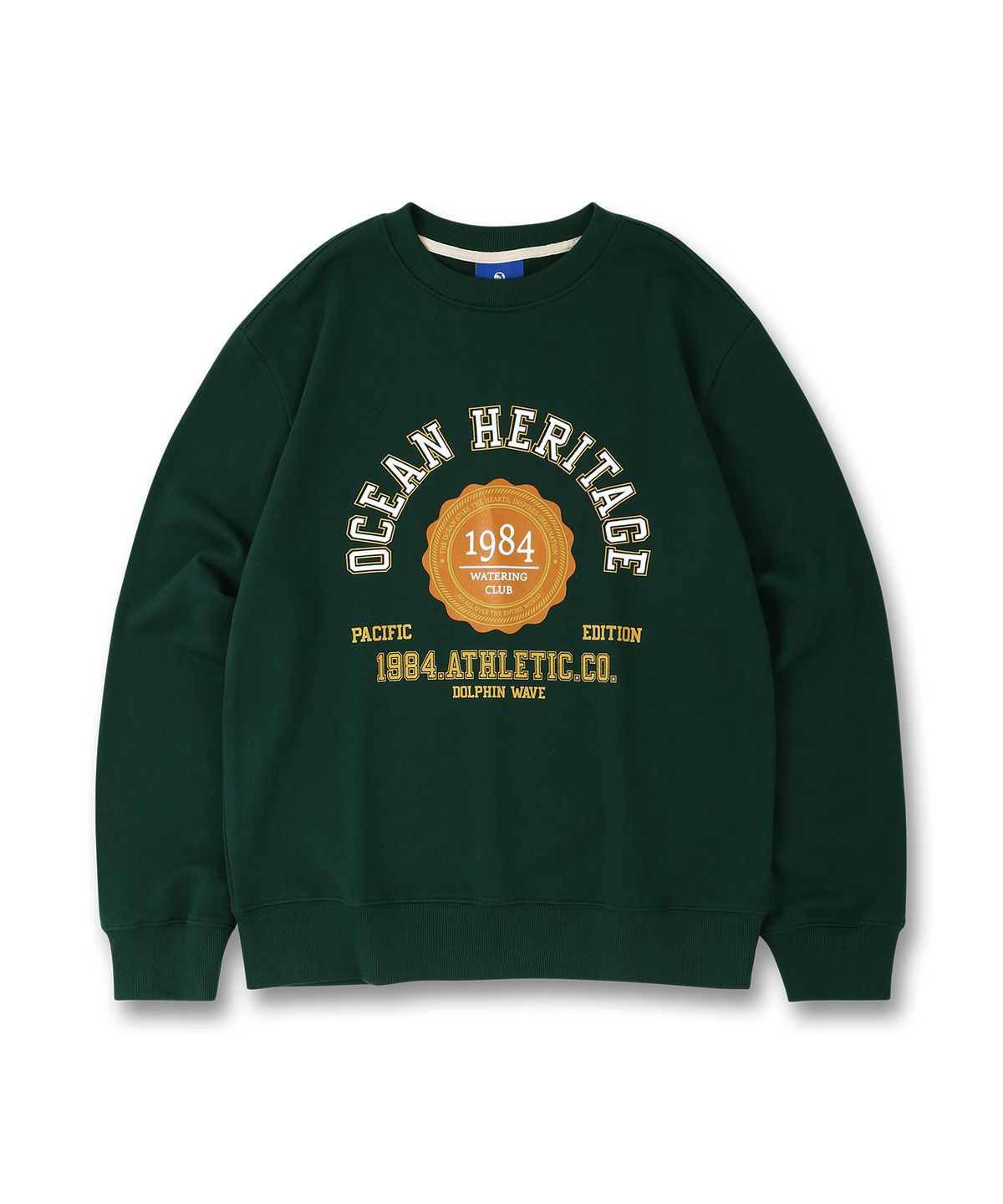 돌핀웨이브어패럴(DOLPHIN WAVE APPAREL) 돌핀 1984 맨투맨 딥그린