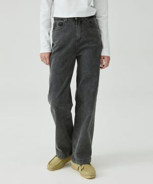 페이트로 7601 세미와이드핏 그레이 데님팬츠