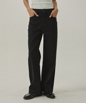 페이트로 7601 세미와이드핏 모던블랙 데님팬츠