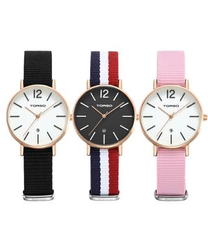 T101F 도로스 데이트 워치 여성 나토 밴드 시계