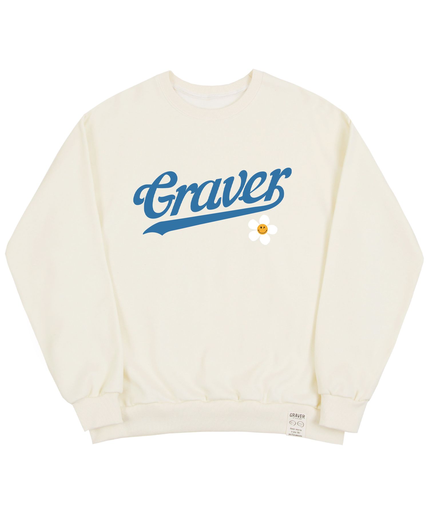 【GRAVER】22FW★ [UNISEX] Baseball Logo Flower Smile Sweat MUSINSA | GRAVER [UNISEX] Baseball Logo Flower Smile